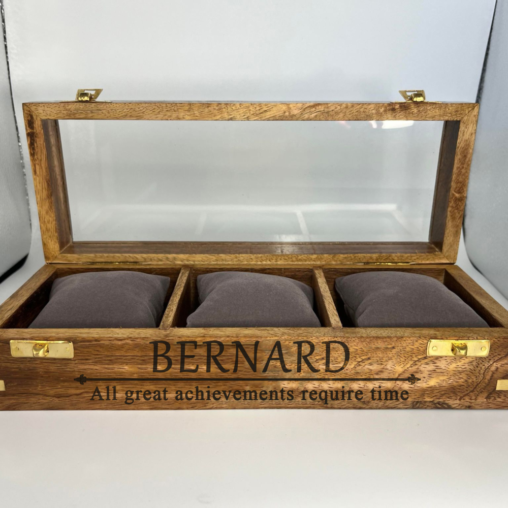 Personalised Engraved Wooden Watch Box | Gift | Present