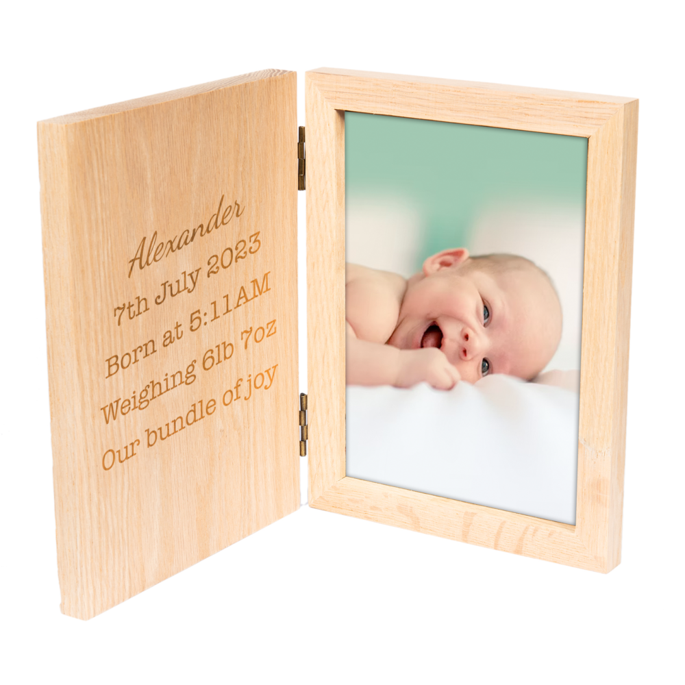 Personalised Solid Oak Photo Frame | NEW | Gift | Home Decor | Memories