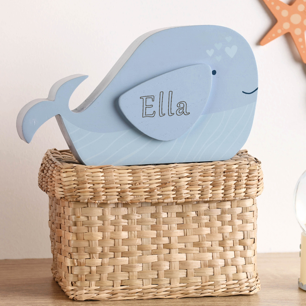 Engraved Personalised Whale Money Box | Baby | Gift | Safe